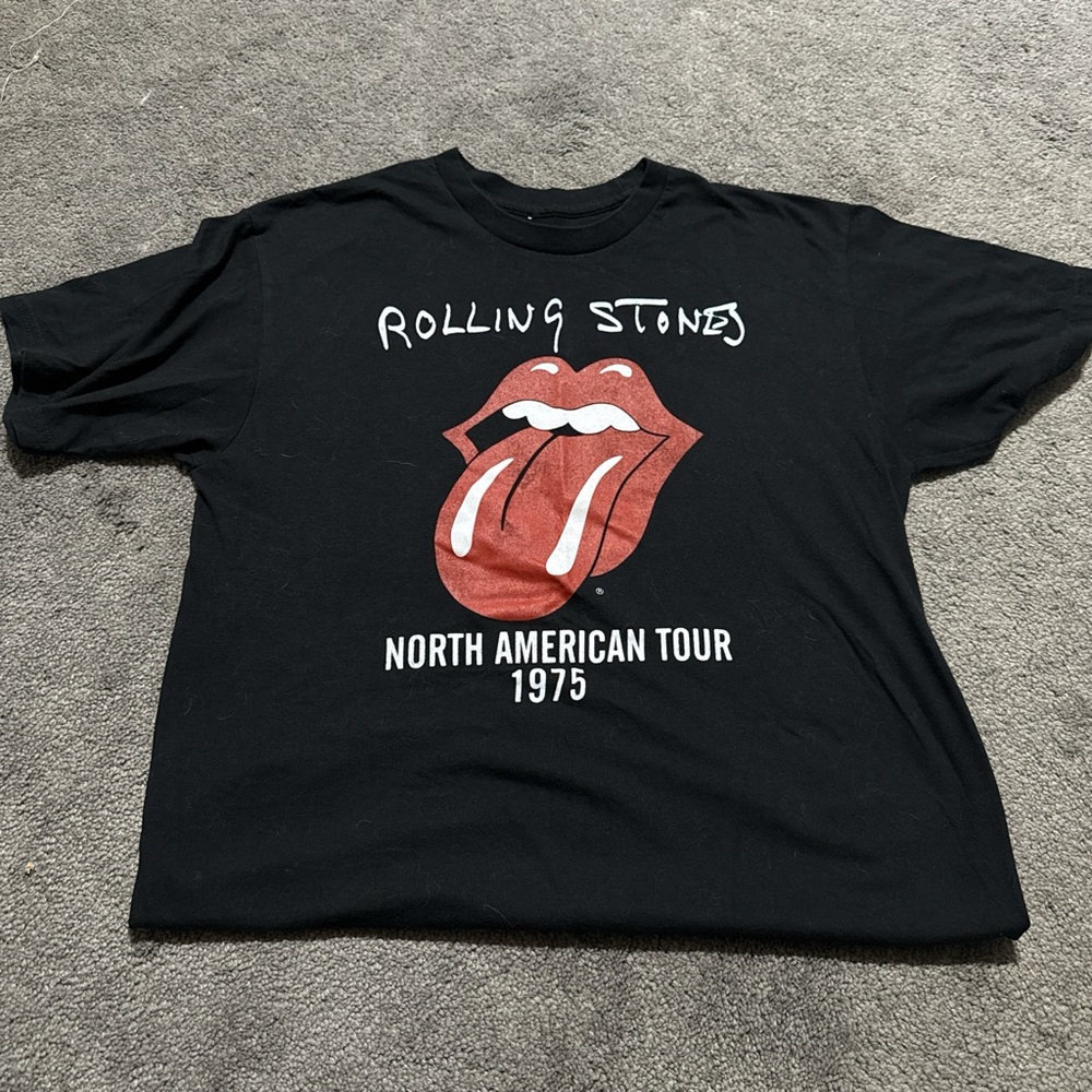 The Rolling Stones Black and Red Graphic Tee